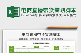 2025电商直播带货策划脚本免费下载