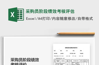 2025采购员阶段绩效考核评估免费下载