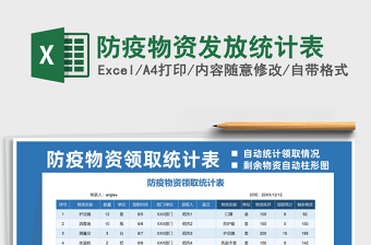 2024防疫物资发放统计表exce表格免费下载