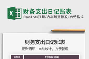 2025财务支出日记账表免费下载
