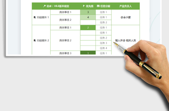 2024版本规划排期计划表excel表格