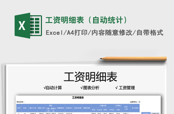 2025工资明细表（自动统计）免费下载