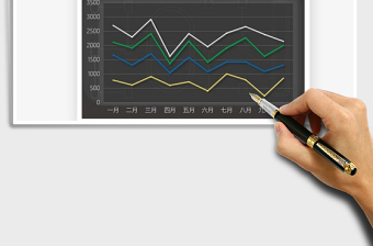 2025商务风格堆积折线图免费下载
