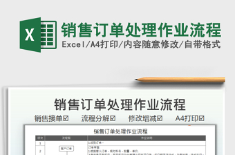 2025销售订单处理作业流程免费下载