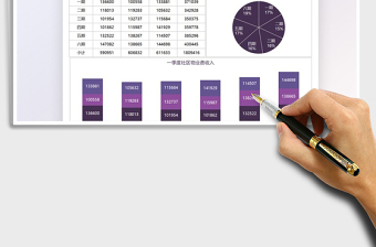 2025物业费季度收入图表模板免费下载