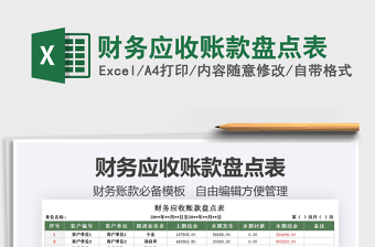 2025财务应收账款盘点表免费下载