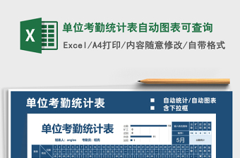 2025单位考勤统计表自动图表可查询免费下载