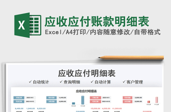 2025应收应付账款明细表免费下载