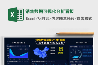 2024销售数据可视化分析看板excel表格