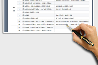 2024新手4S提车检查表exce表格免费下载