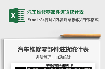 2025汽车维修记录excel表格大全