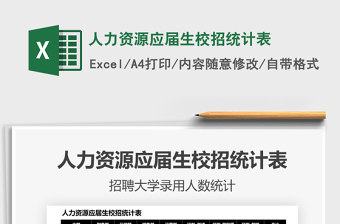 2025人力资源应届生校招统计表免费下载