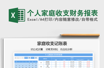 2025个人财务excel表格大全