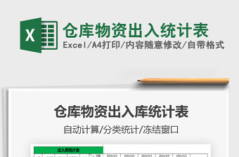 2025仓库物资出入统计表免费下载