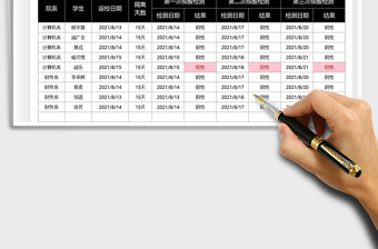 2024学生返校隔离核酸检测表excel表格