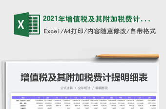 2024年增值税及其附加税费计提明细表（精简）excel表格