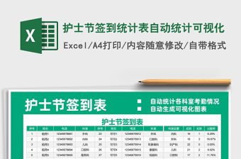 2025护士节签到统计表自动统计可视化免费下载