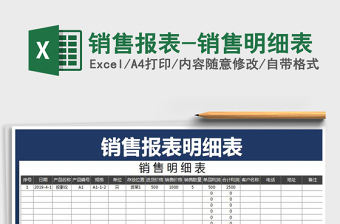 销售报表-销售明细表