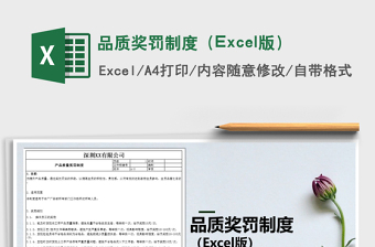 品质奖罚制度（Excel版）