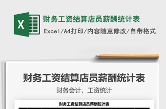 2025财务工资结算店员薪酬统计表免费下载