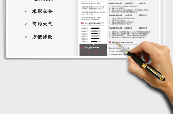 2025简约商务1-3年UI设计师求职简历免费下载