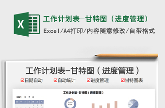 2024工作计划表-甘特图（进度管理）excel表格