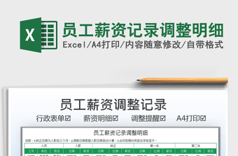 2025员工薪资记录调整明细免费下载