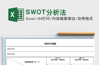 SWOT分析法excel表格