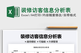 2025装修访客信息分析表免费下载