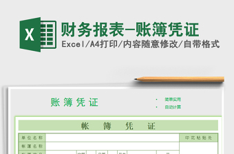 2025财务报表-账簿凭证免费下载