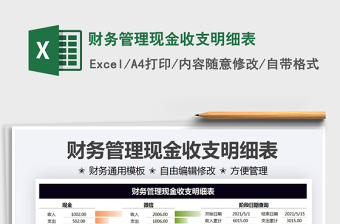 2025财务管理现金收支明细表免费下载