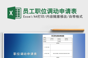 2025员工职位调动申请表免费下载