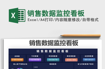 2024销售数据监控看板exce表格