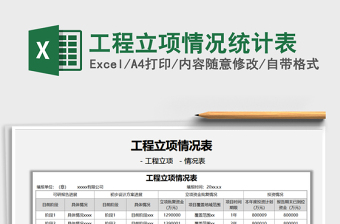 2025工程立项情况统计表免费下载