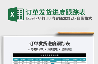 2025订单发货进度跟踪表免费下载