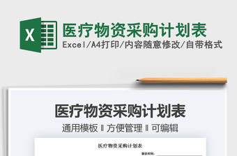 2025医疗物资采购计划表免费下载