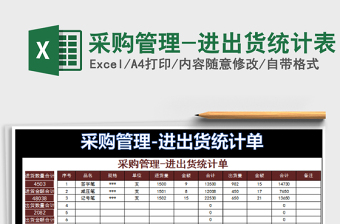 2025采购管理-进出货统计表免费下载