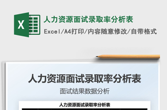 2025人力资源面试录取率分析表免费下载