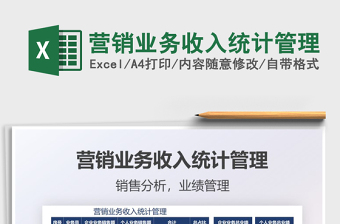 2025营销业务收入统计管理免费下载