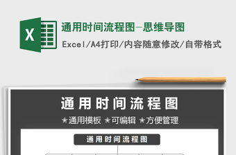 2024通用时间流程图-思维导图exce表格