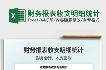 2025财务报表收支明细统计免费下载