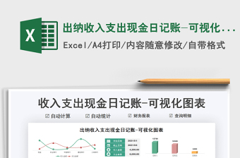 2024出纳收入支出现金日记账-可视化图表excel表格