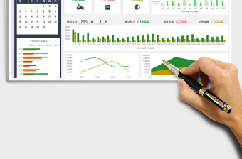 2025年度财务收入支出表-动态图表免费下载