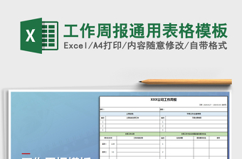 2024工作周报通用表格模板excel表格