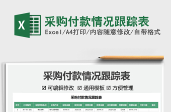 2025采购付款excel表格大全