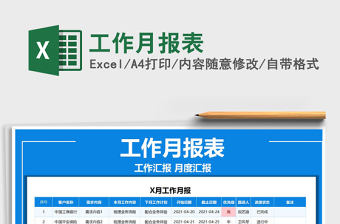 2025工作月报表免费下载