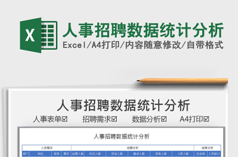 2024人事招聘数据统计分析exce表格