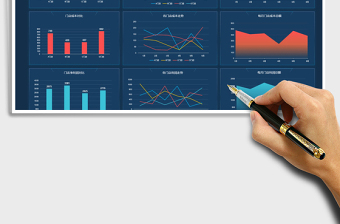 2024半年门店销售业绩分析数据看板分析表exce表格