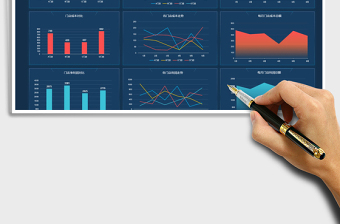 2024半年门店销售业绩分析数据看板分析表exce表格免费下载