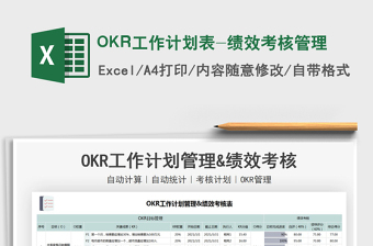 2024OKR工作计划表-绩效考核管理excel表格